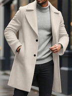 Men's button-up wool winter coat — additional view