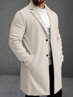 Men's button-up wool winter coat — additional view