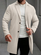 Men's button-up wool winter coat — additional view
