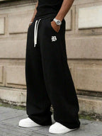 Men's drawstring waist casual joggers — alternate view