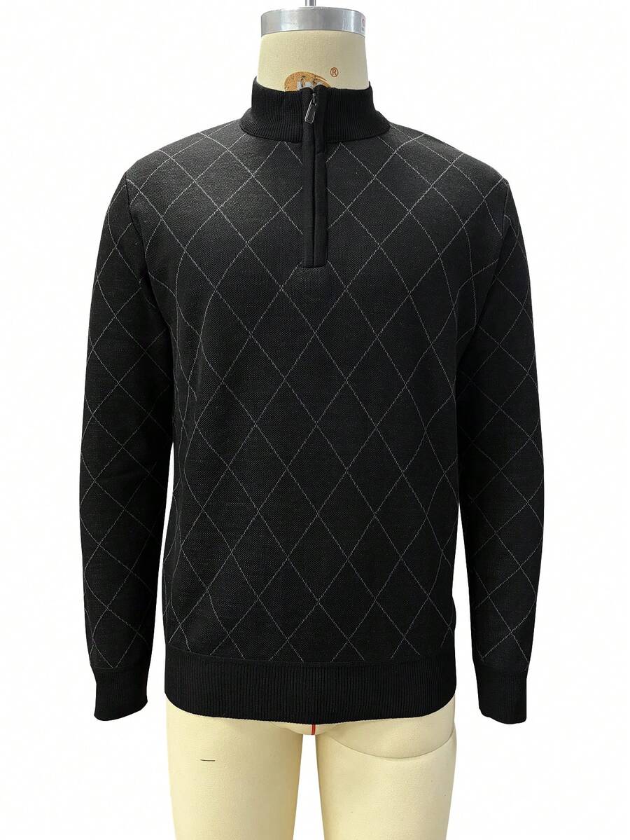 Men's half-zip long sleeve pullover — additional view