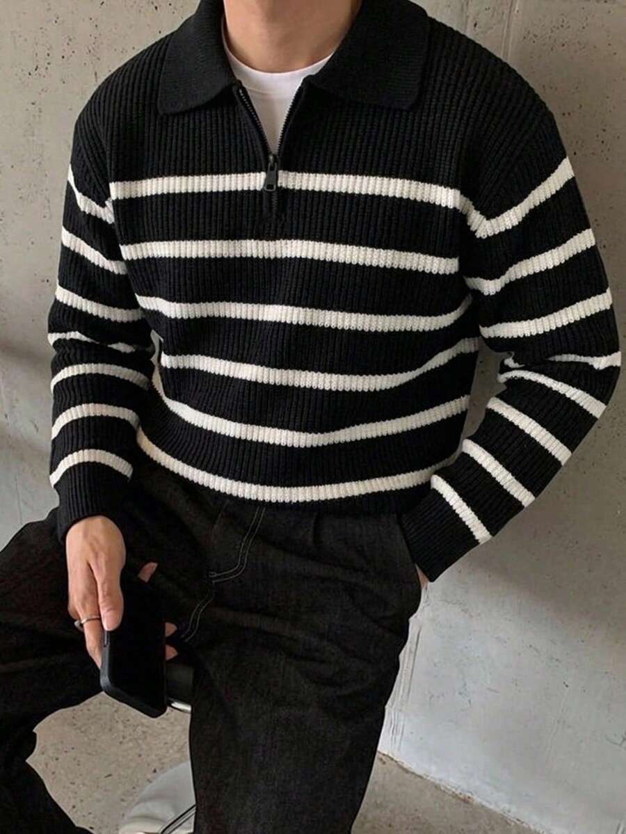 Men's half-zip long sleeve pullover — additional view