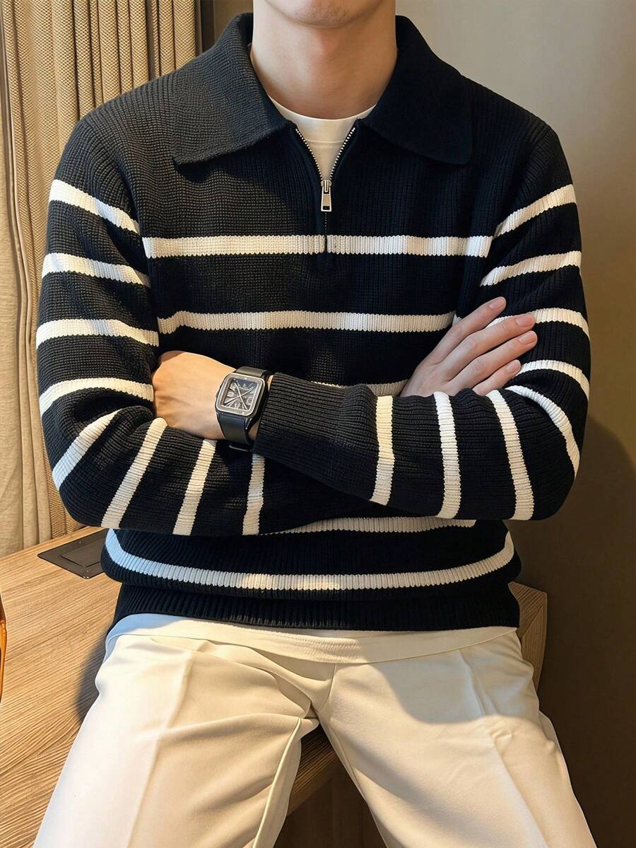 Men's half-zip long sleeve pullover — additional view