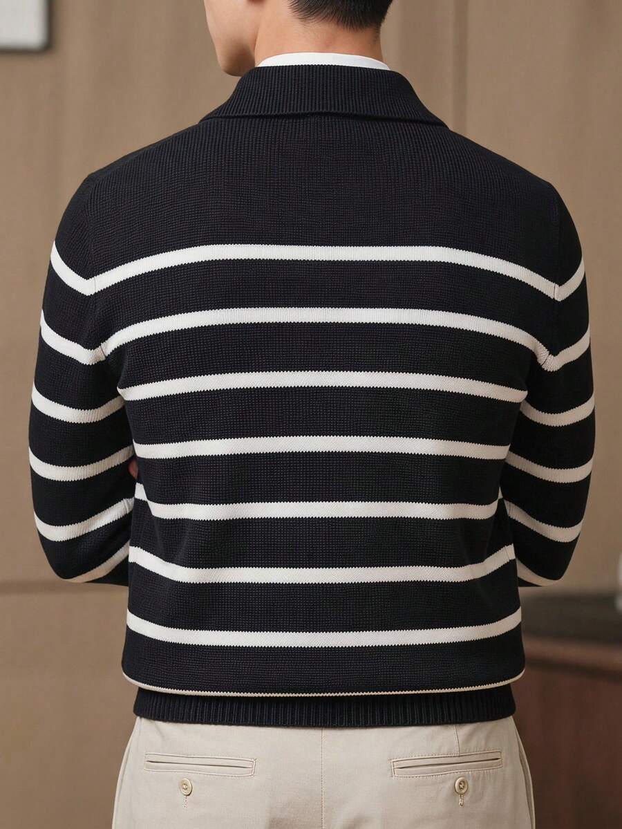 Men's half-zip long sleeve pullover — additional view