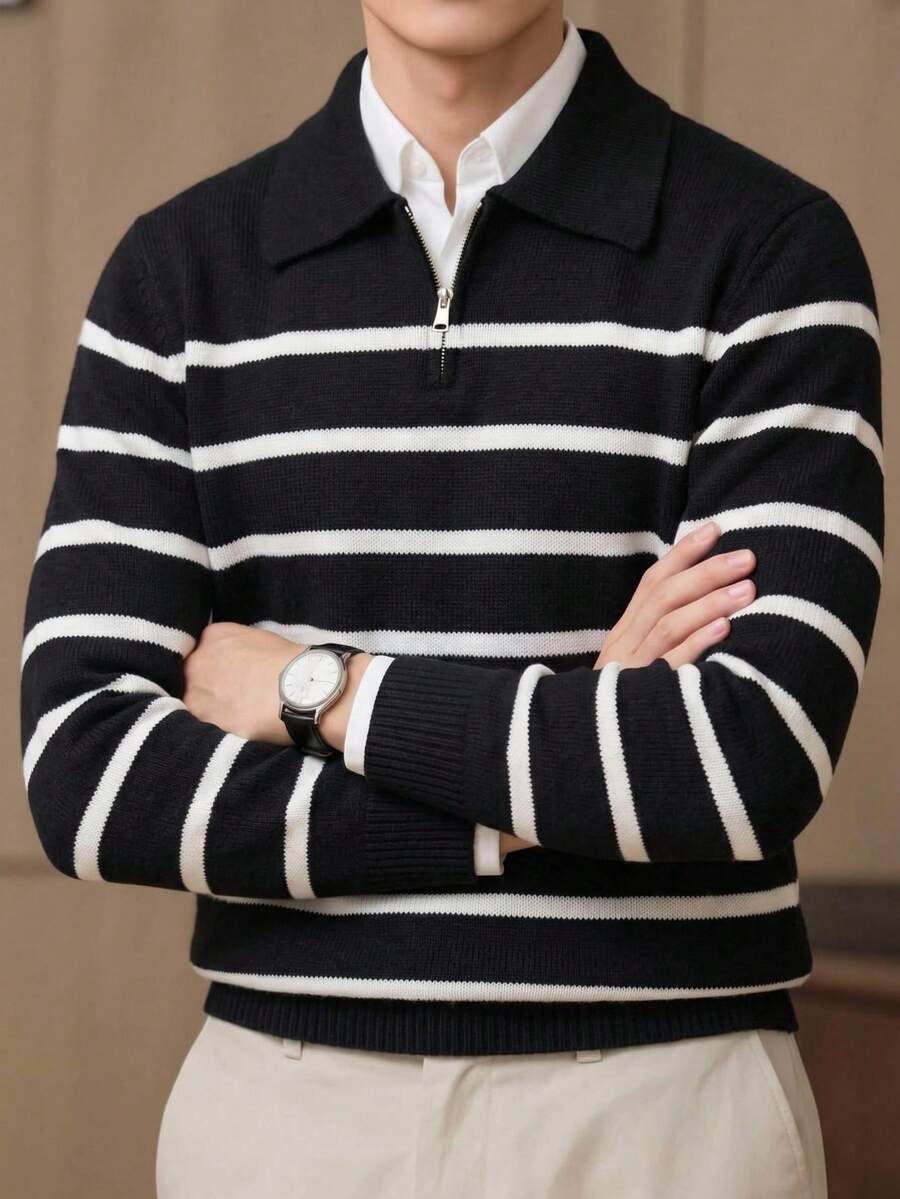 Men's half-zip long sleeve pullover — additional view