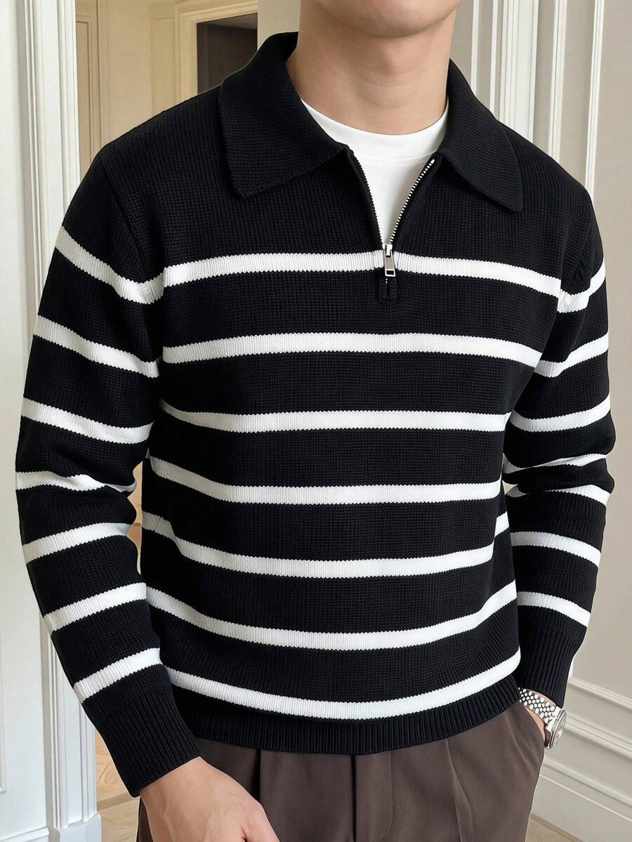 Men's half-zip long sleeve pullover — additional view