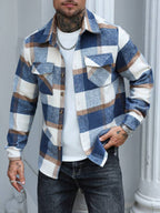 Men's single-breasted utility pocket jacket