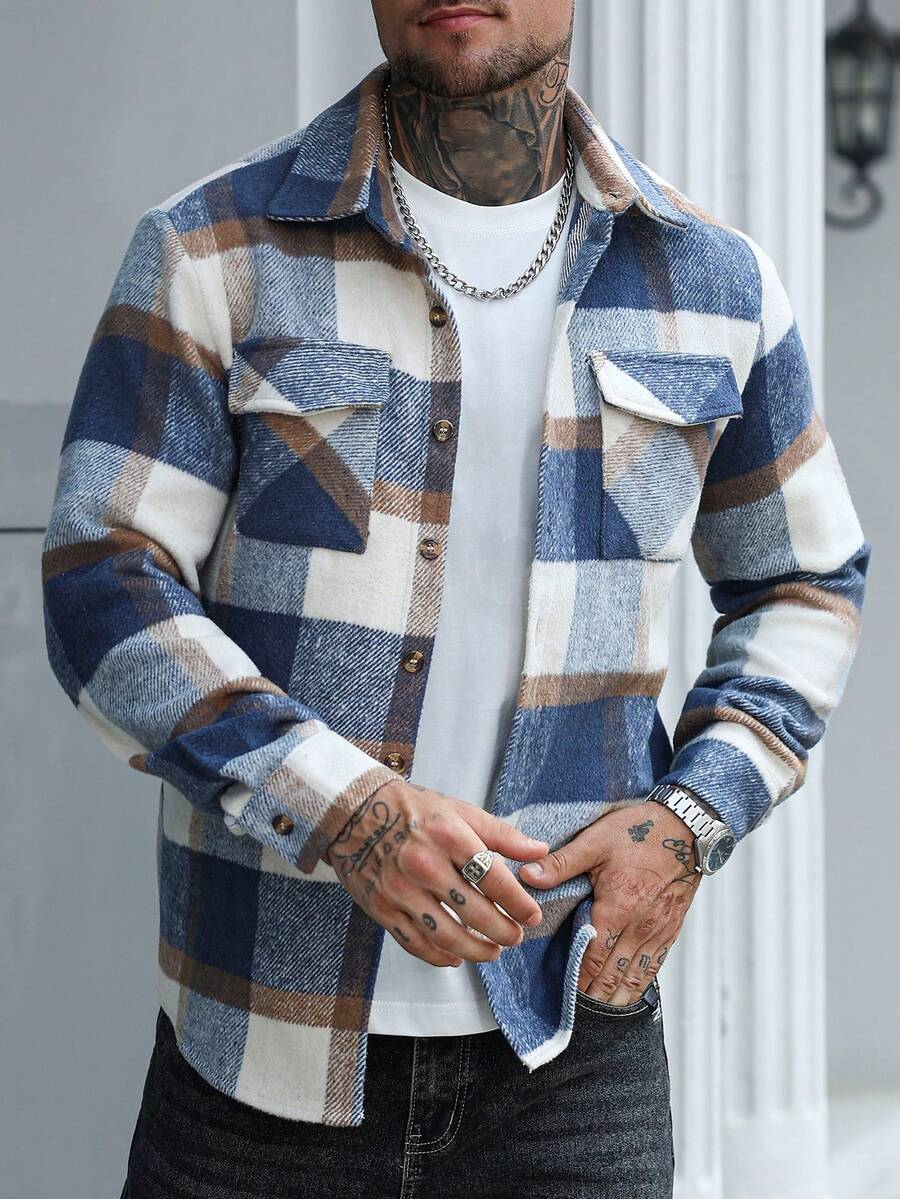 Men's single-breasted utility pocket jacket — additional view