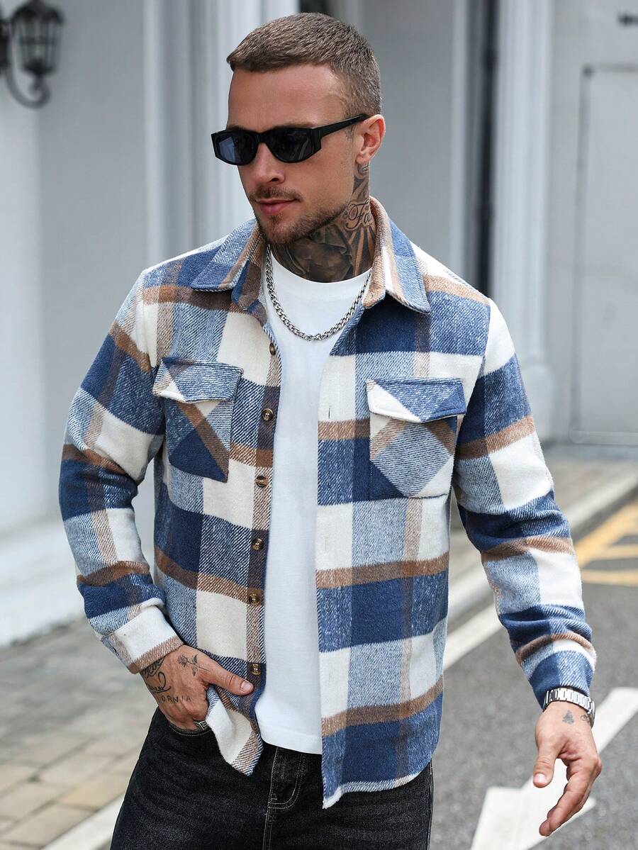 Men's single-breasted utility pocket jacket — additional view