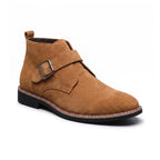 Men's suede buckle strap chelsea boots — alternate view