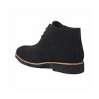 Men's suede lace-up lug sole boots — detail view