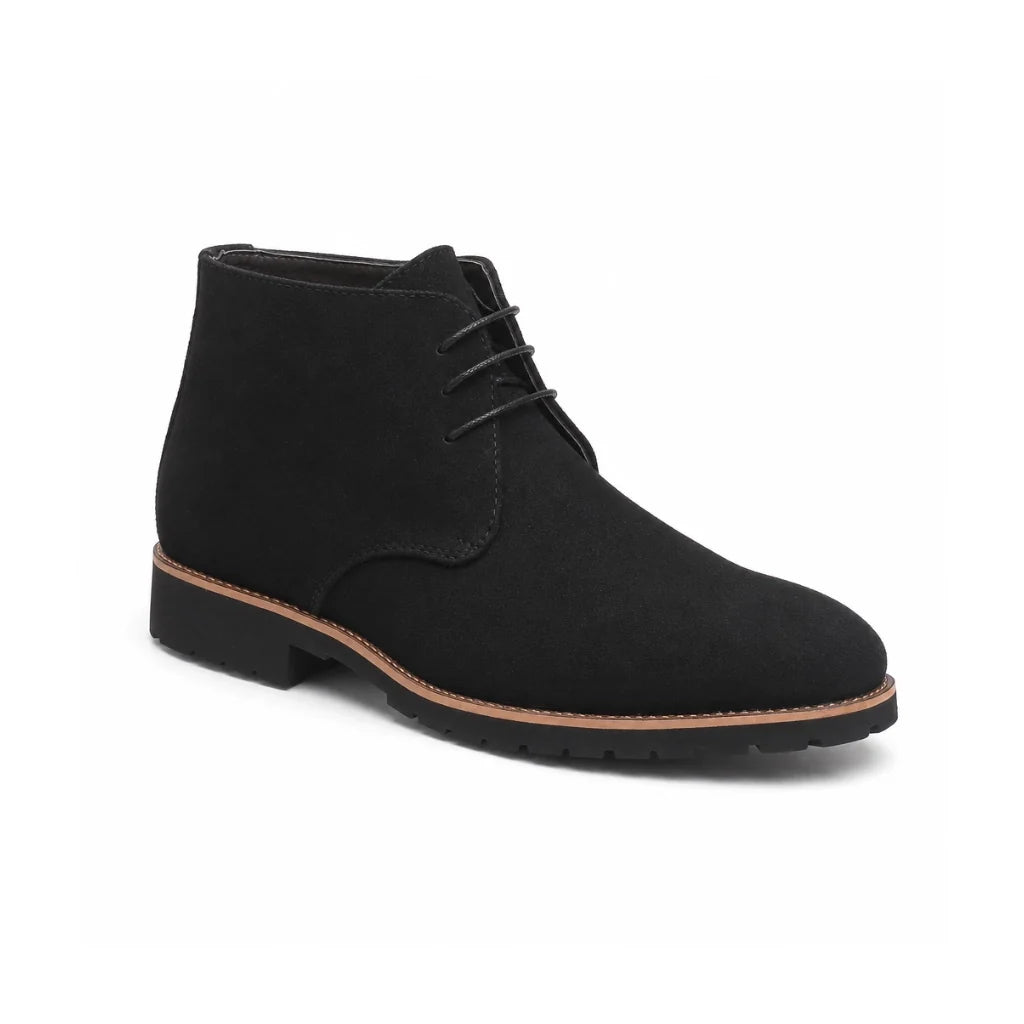 Men's suede lace-up lug sole boots — alternate view