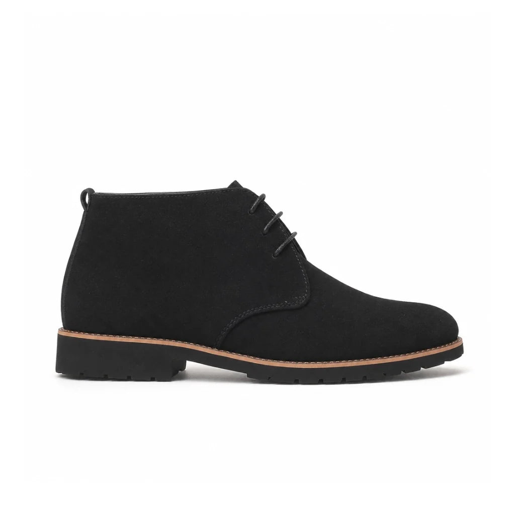 Men's suede lace-up lug sole boots
