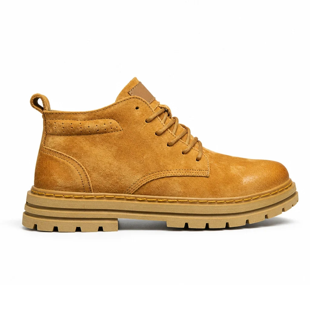 Men's textured leather work boots