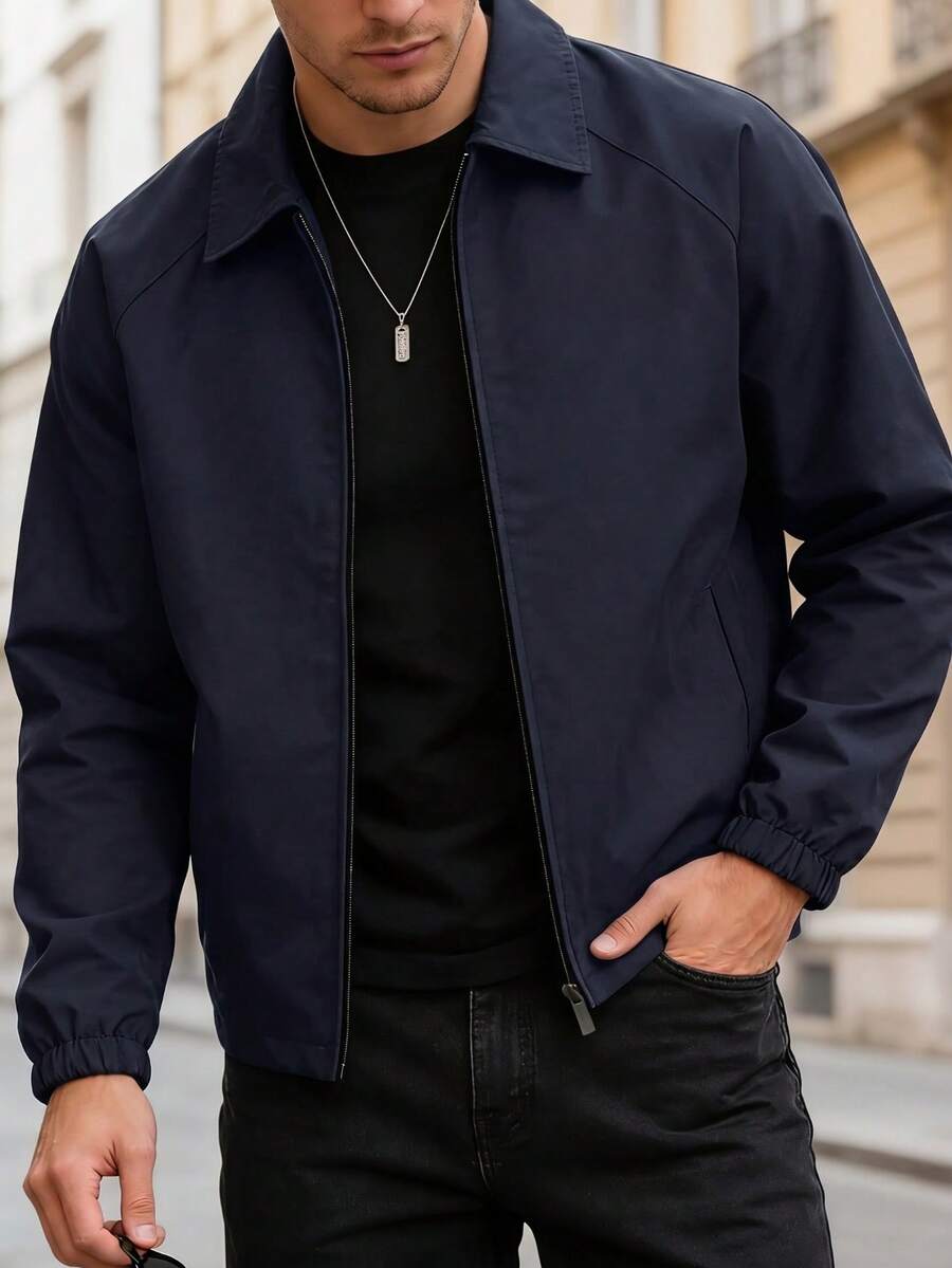 Men's lapel zip coach jacket — additional view