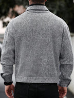 Men's single-breasted wool overcoat — alternate view