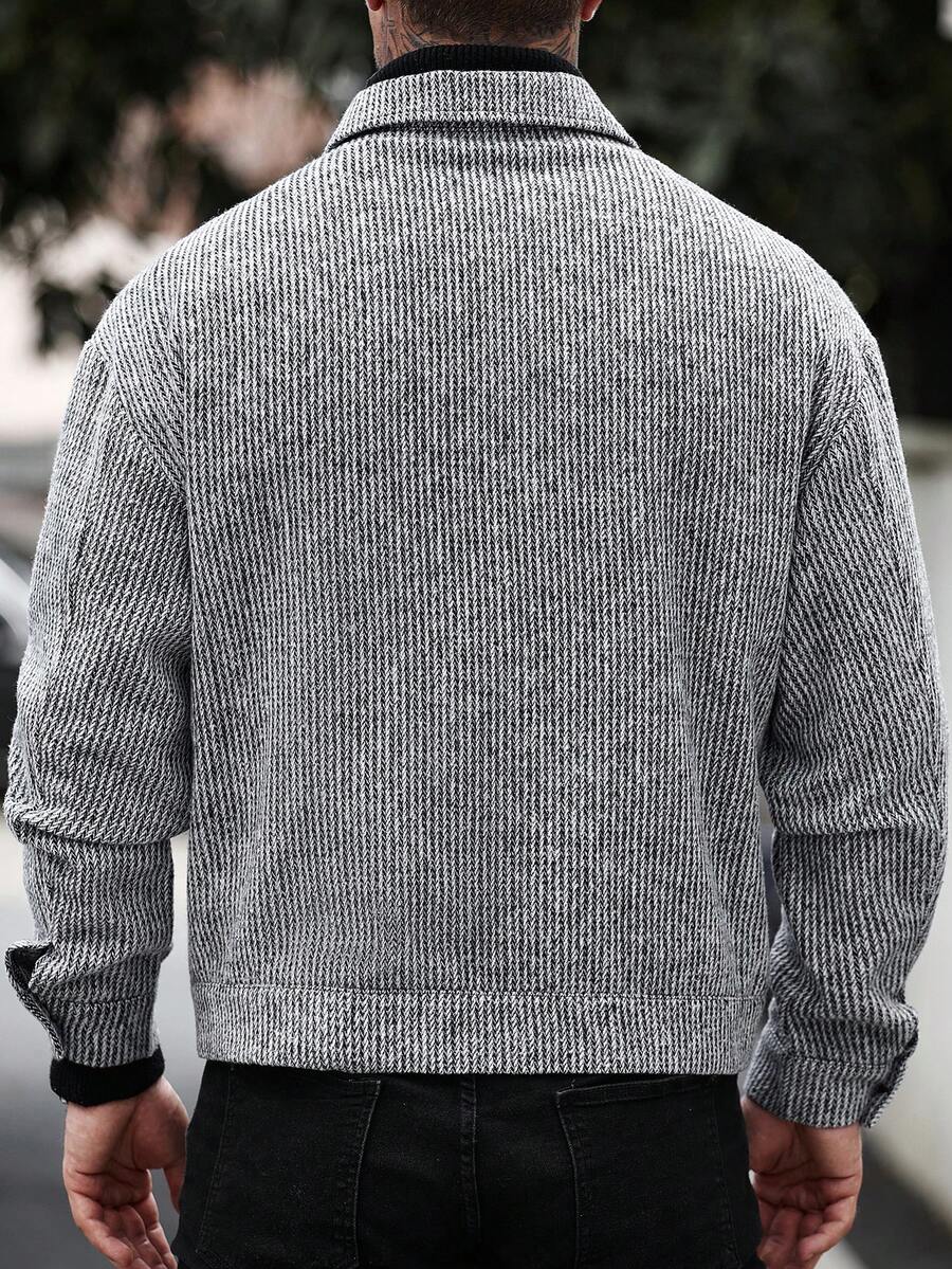 Men's single-breasted wool overcoat — alternate view
