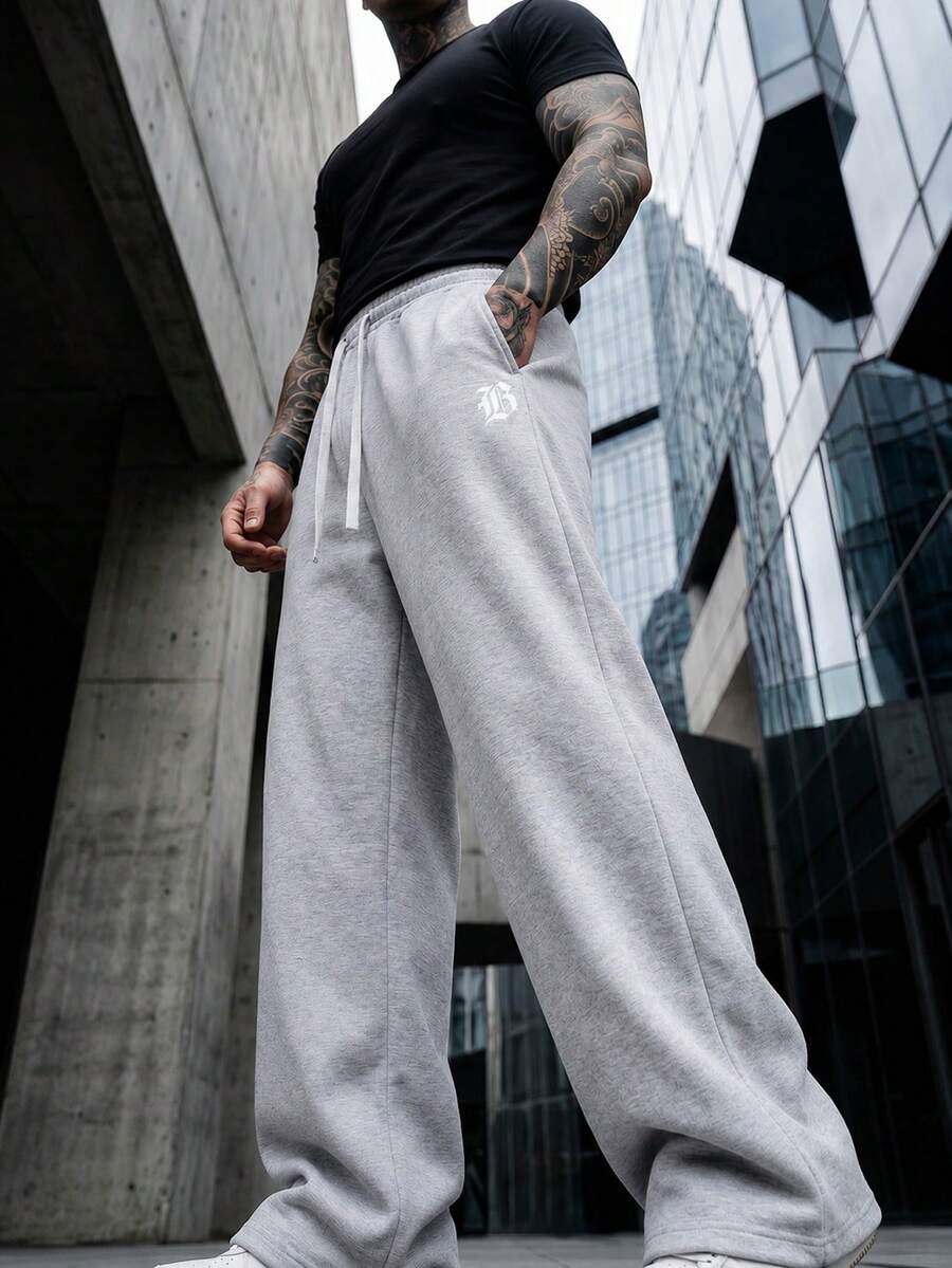 Men's drawstring waist casual joggers — additional view
