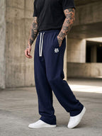 Men's drawstring waist casual joggers — additional view