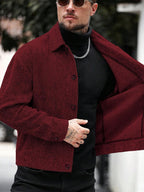Men's single-breasted wool overcoat — additional view