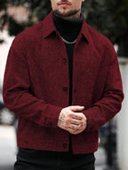 Men's single-breasted wool overcoat — additional view
