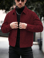 Men's single-breasted wool overcoat — additional view