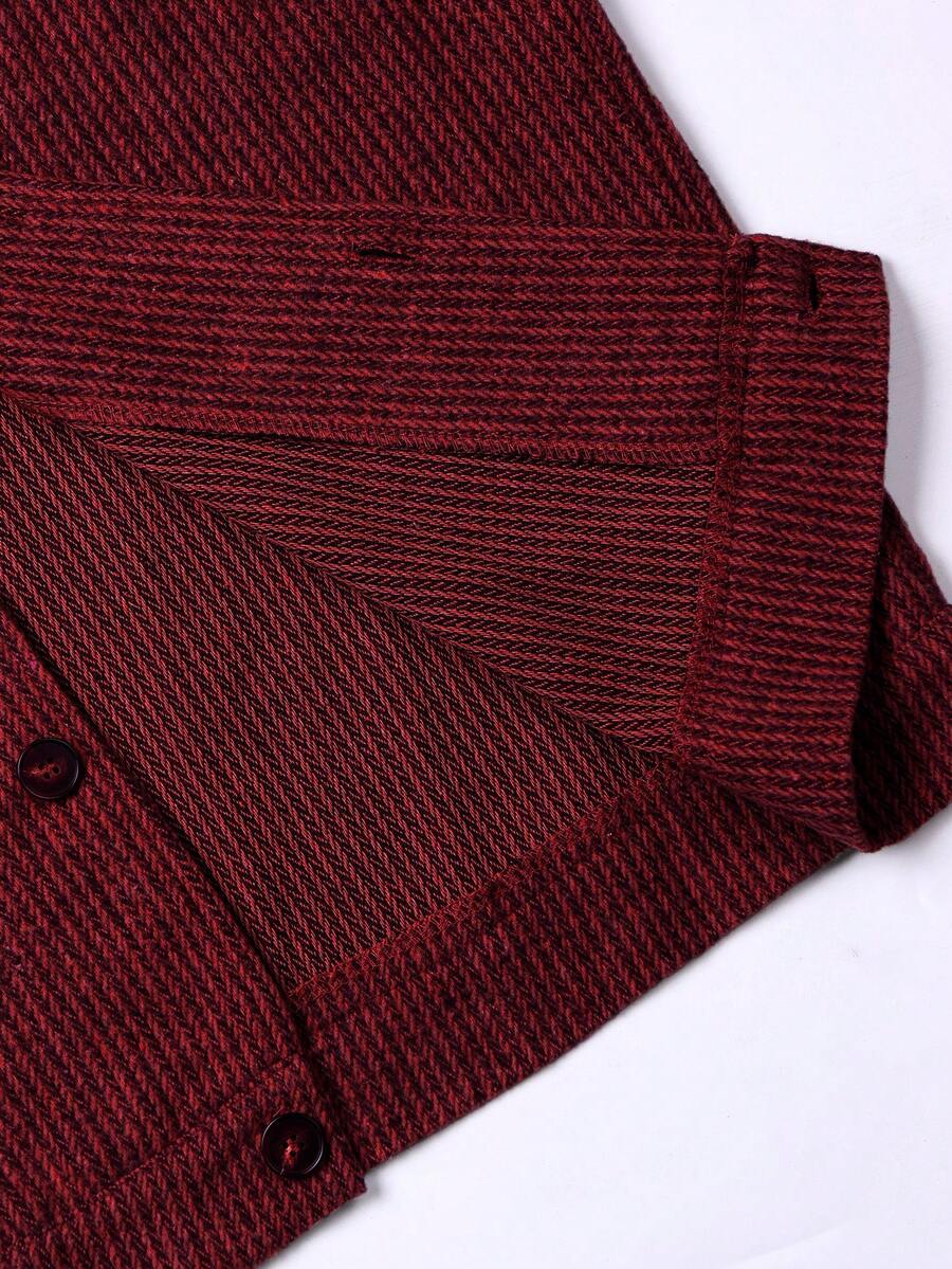 Men's single-breasted wool overcoat — additional view