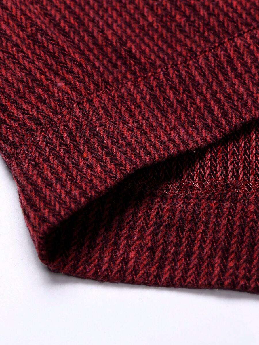 Men's single-breasted wool overcoat — additional view