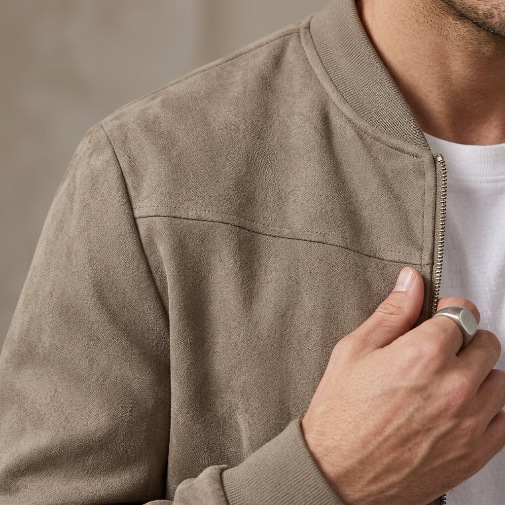 Men's classic zip bomber jacket — additional view