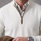 Men's quarter-zip knit sweater — additional view