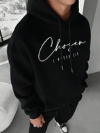Men's drawstring long sleeve hoodie — additional view