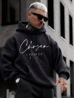 Men's drawstring long sleeve hoodie — additional view