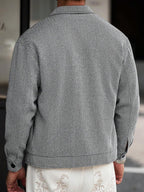 Men's single-breasted wool overcoat — additional view