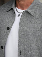 Men's single-breasted wool overcoat — additional view