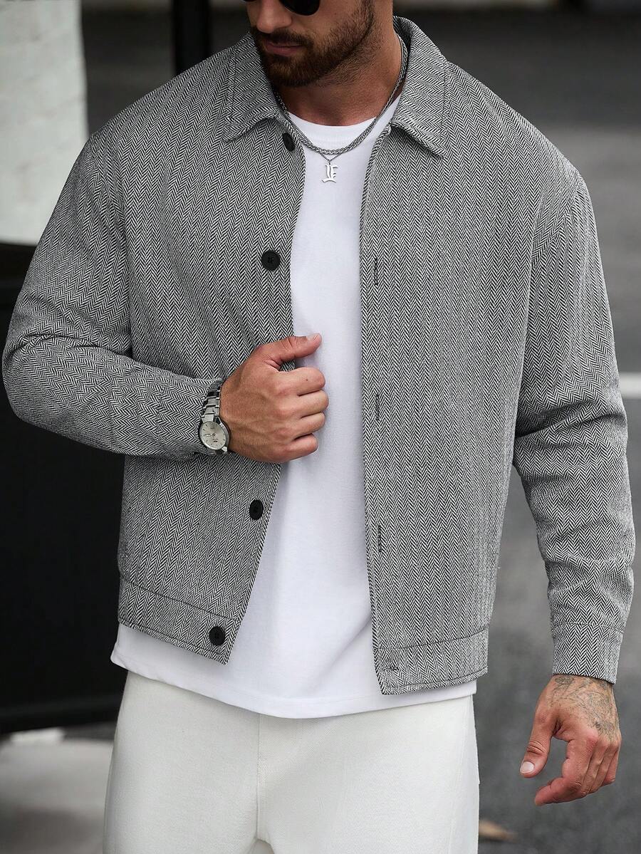 Men's single-breasted wool overcoat — additional view