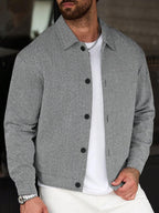 Men's single-breasted wool overcoat — additional view