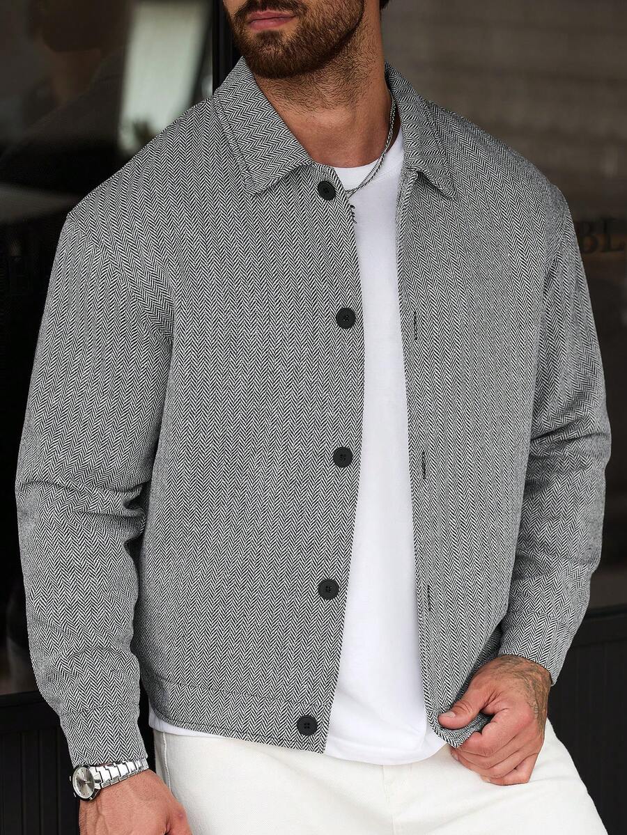 Men's single-breasted wool overcoat — additional view