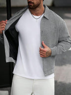 Men's single-breasted wool overcoat — additional view