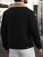 Men's teddy fleece cropped coat — additional view