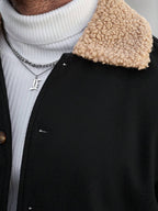 Men's teddy fleece cropped coat — additional view