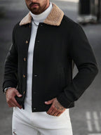 Men's teddy fleece cropped coat — additional view