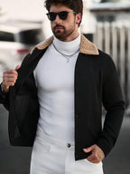Men's teddy fleece cropped coat — additional view