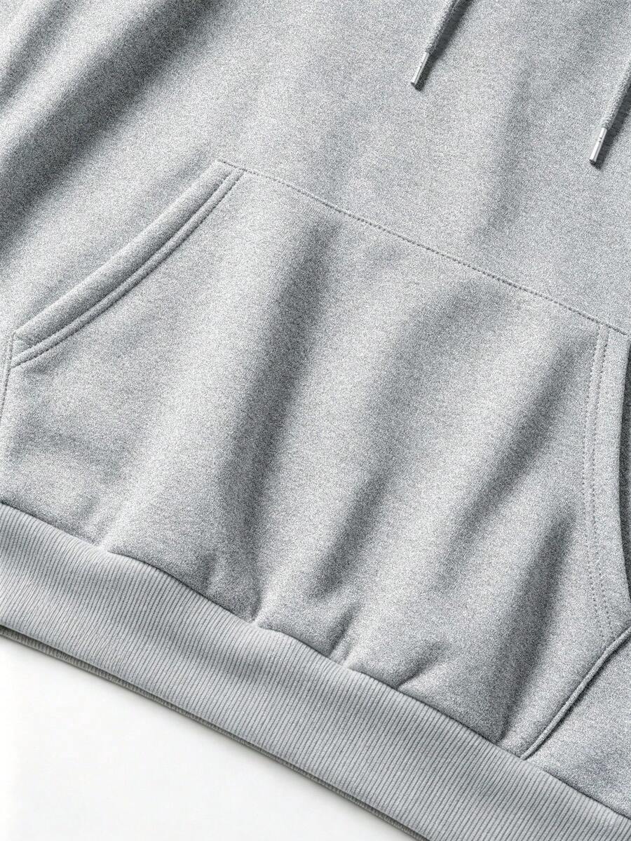 Men's kangaroo pocket drawstring hoodie — additional view