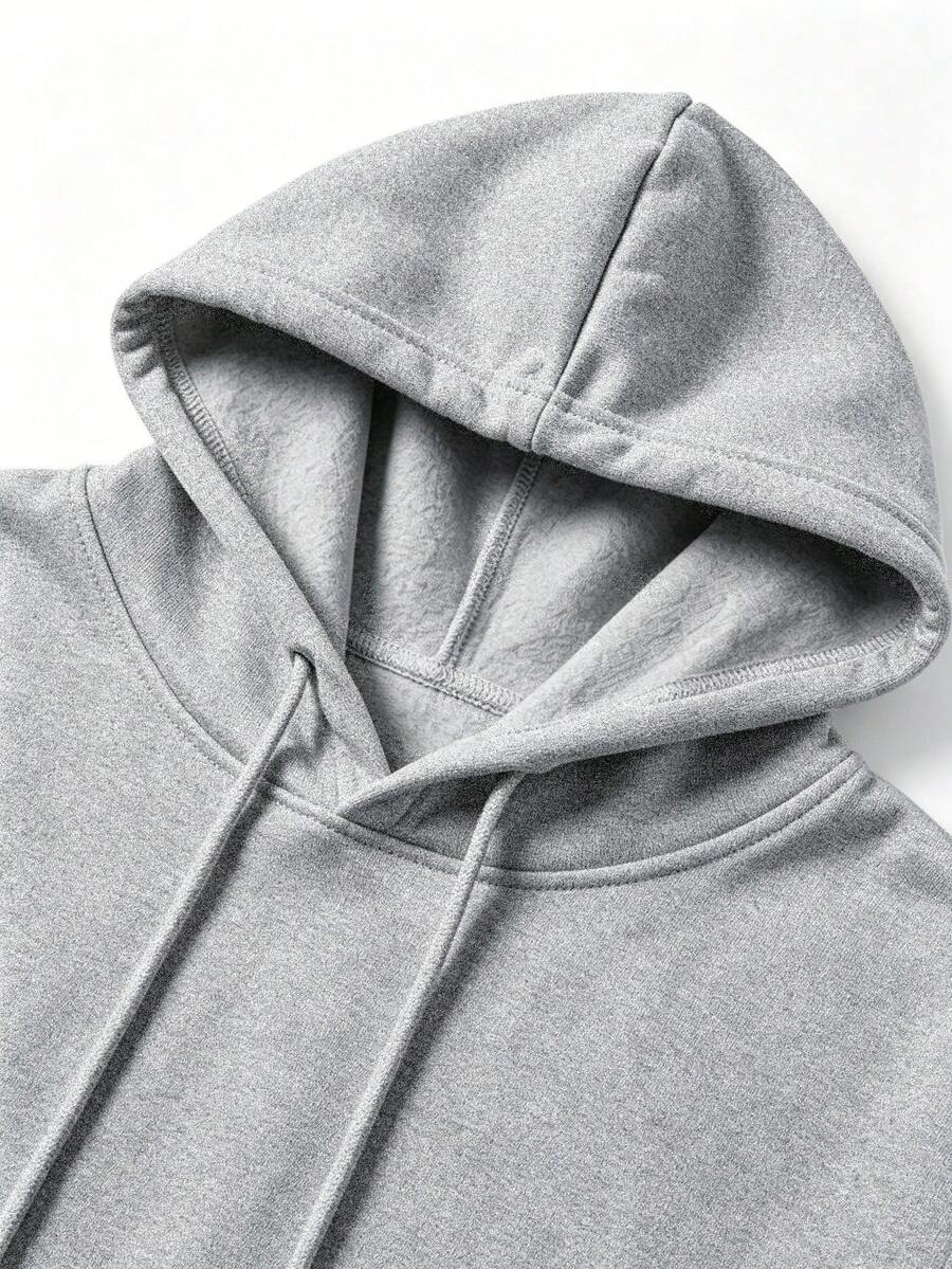 Men's kangaroo pocket drawstring hoodie — additional view