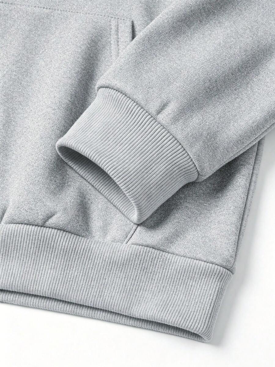 Men's kangaroo pocket drawstring hoodie — additional view