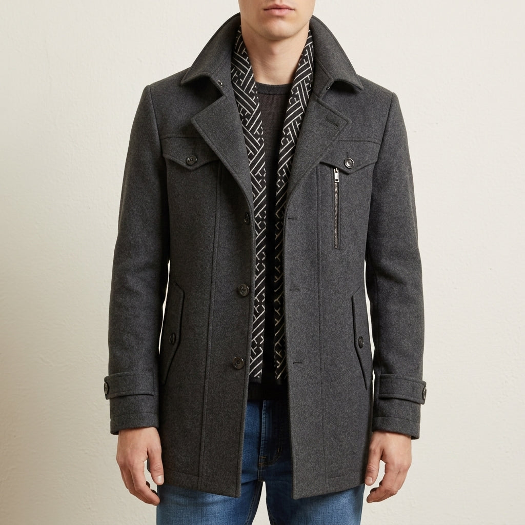 Underwood | Tailored Wool Blend Overcoat