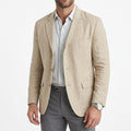 Men's unstructured summer blazer in cream