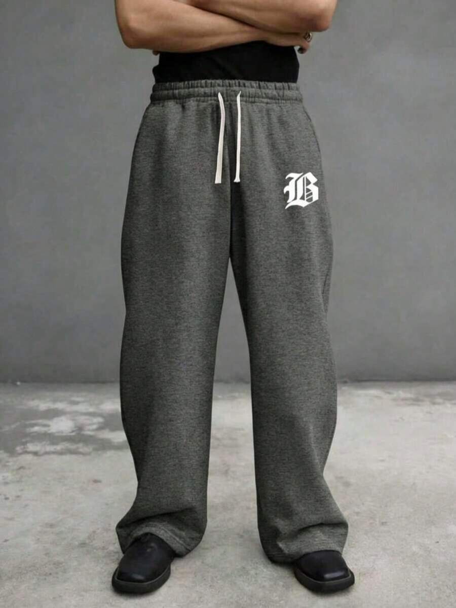 Men's drawstring waist casual joggers — additional view