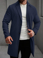 Men's button-up wool winter coat — additional view