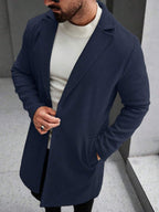 Men's button-up wool winter coat — additional view
